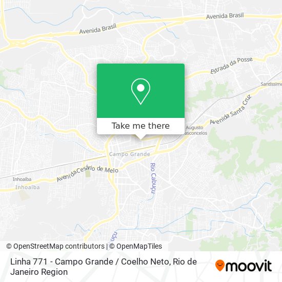 Linha 771 - Campo Grande / Coelho Neto map