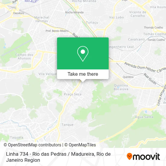 Linha 734 - Rio das Pedras / Madureira map