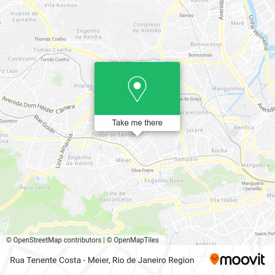 Rua Tenente Costa - Meier map