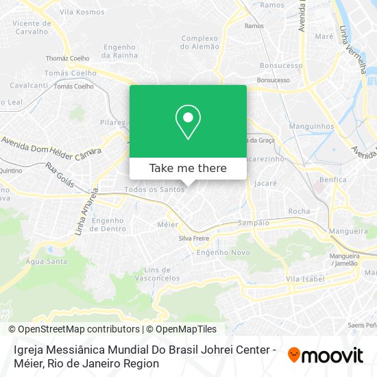 Mapa Igreja Messiânica Mundial Do Brasil Johrei Center - Méier