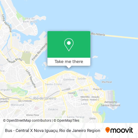 Mapa Bus - Central X Nova Iguaçu