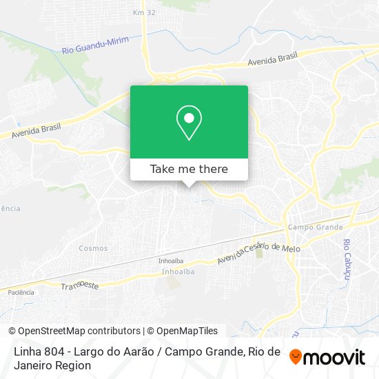 Linha 804 - Largo do Aarão / Campo Grande map
