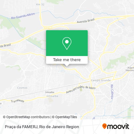 Mapa Praça da FAMERJ