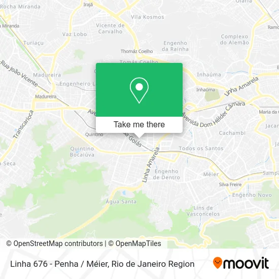 Linha 676 - Penha / Méier map