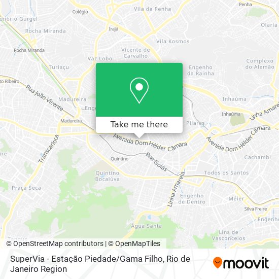 Mapa SuperVia - Estação Piedade / Gama Filho