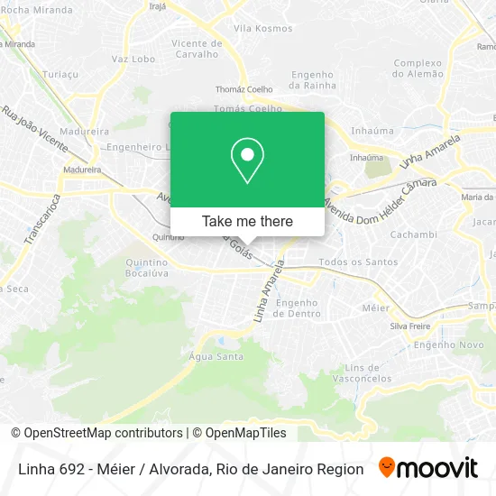 Linha 692 - Méier / Alvorada map
