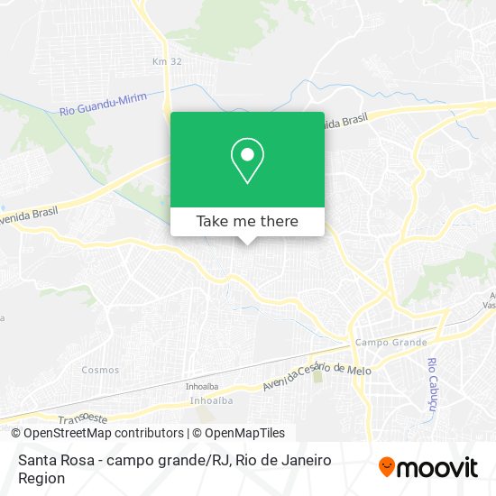 Santa Rosa - campo grande/RJ map