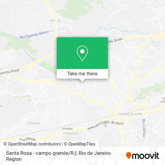 Santa Rosa - campo grande/RJ map