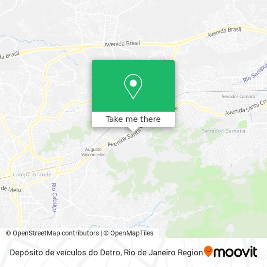 Depósito de veículos do Detro map