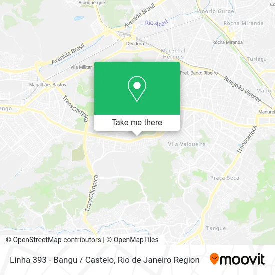 Linha 393 - Bangu / Castelo map