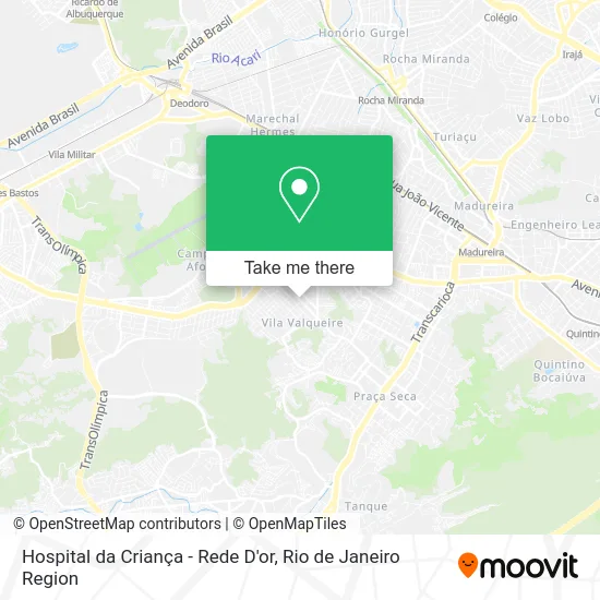 Hospital da Criança - Rede D'or map