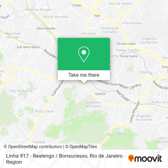 Linha 917 - Realengo / Bonsucesso map