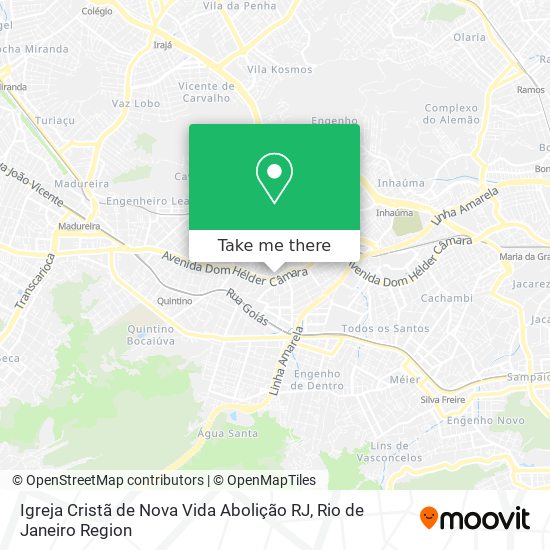 Mapa Igreja Cristã de Nova Vida Abolição RJ