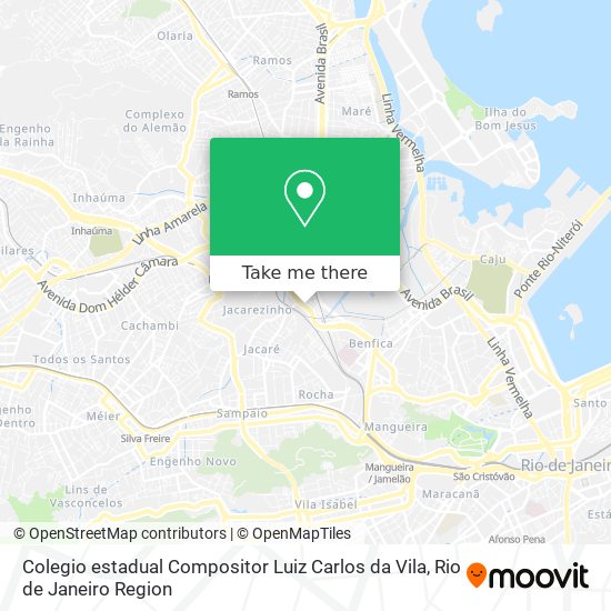 Mapa Colegio estadual Compositor Luiz Carlos da Vila