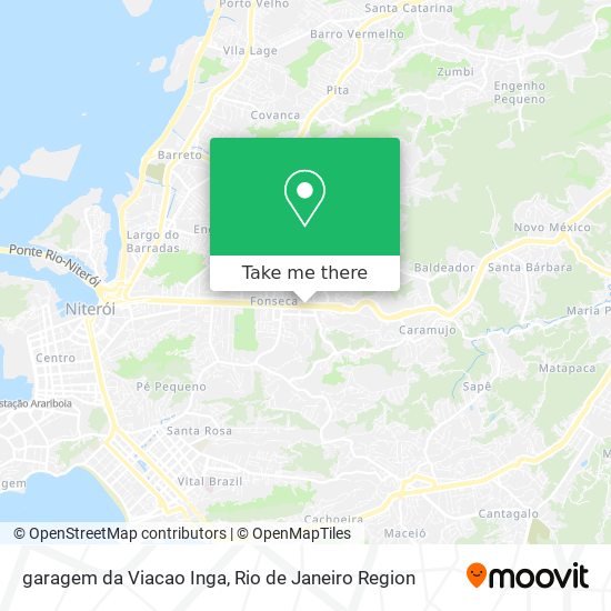 Mapa garagem da Viacao Inga