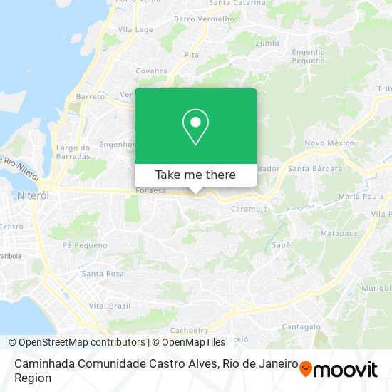 Mapa Caminhada Comunidade Castro Alves