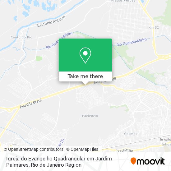 Igreja do Evangelho Quadrangular em Jardim Palmares map