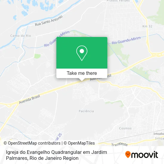 Igreja do Evangelho Quadrangular em Jardim Palmares map
