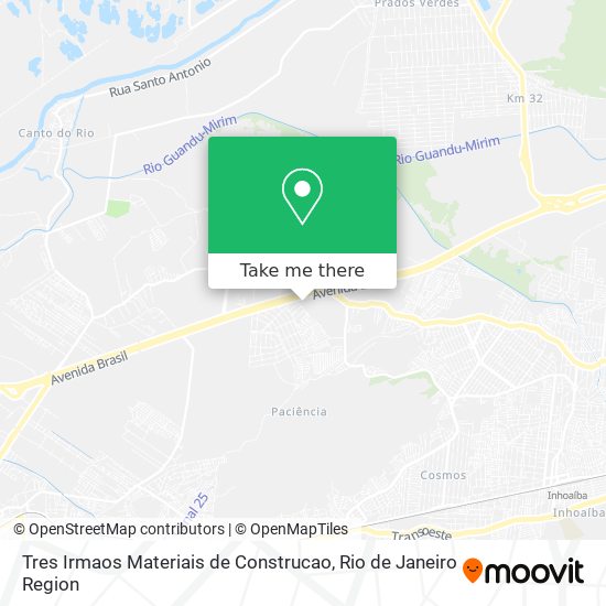 Tres Irmaos Materiais de Construcao map