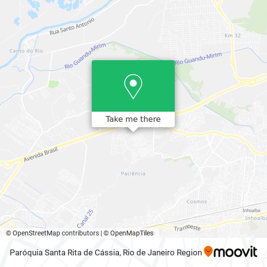 Mapa Paróquia Santa Rita de Cássia