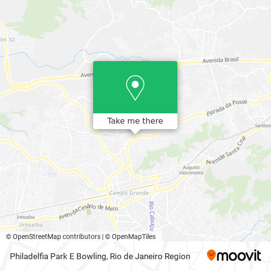 Mapa Philadelfia Park E Bowling