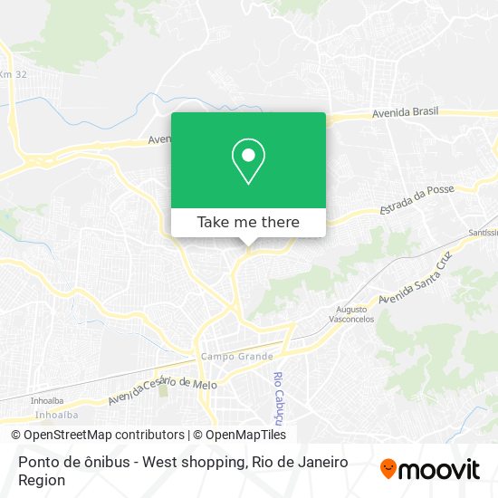 Ponto de ônibus - West shopping map