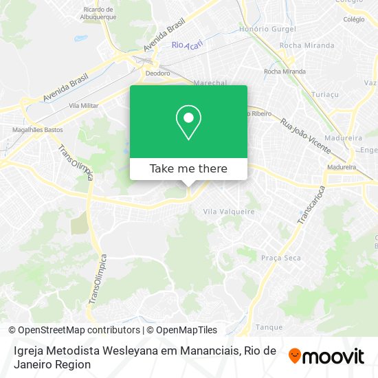 Igreja Metodista Wesleyana em Mananciais map