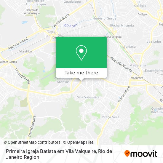 Primeira Igreja Batista em Vila Valqueire map