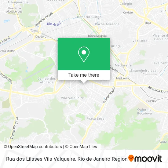 Rua dos Lilases Vila Valqueire map
