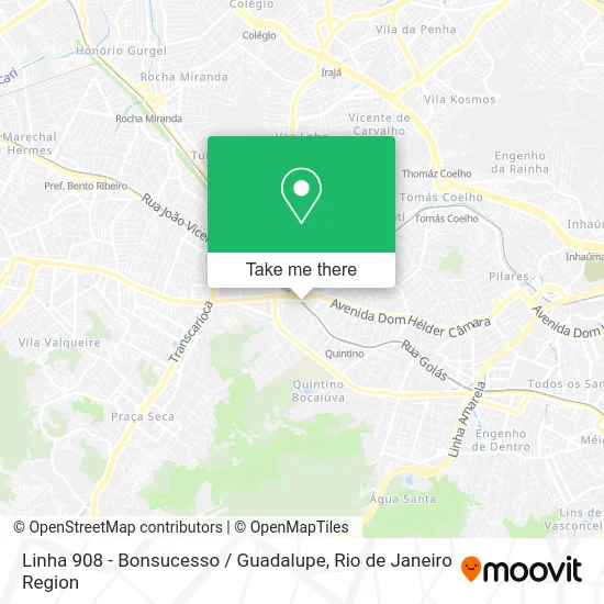 Linha 908 - Bonsucesso / Guadalupe map