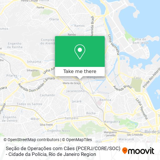 Seção de Operações com Cães (PCERJ / CORE / SOC) - Cidade da Polícia map