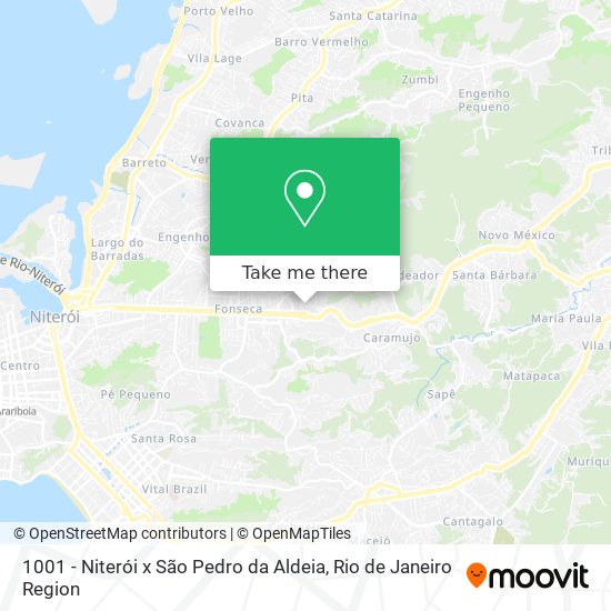 1001 - Niterói x São Pedro da Aldeia map