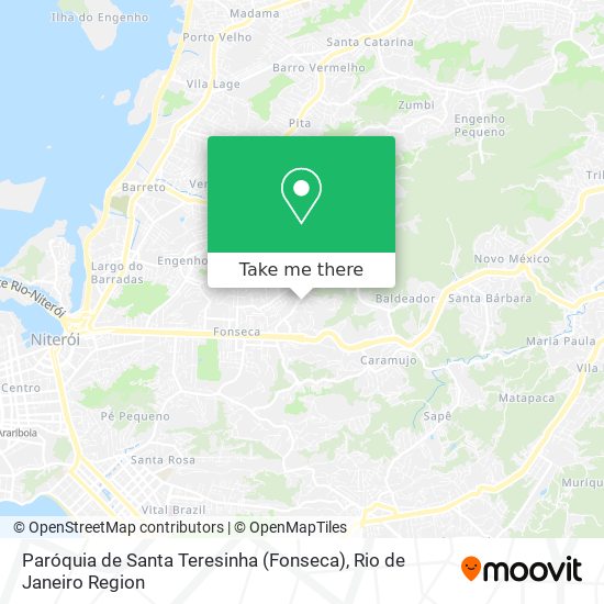 Mapa Paróquia de Santa Teresinha (Fonseca)