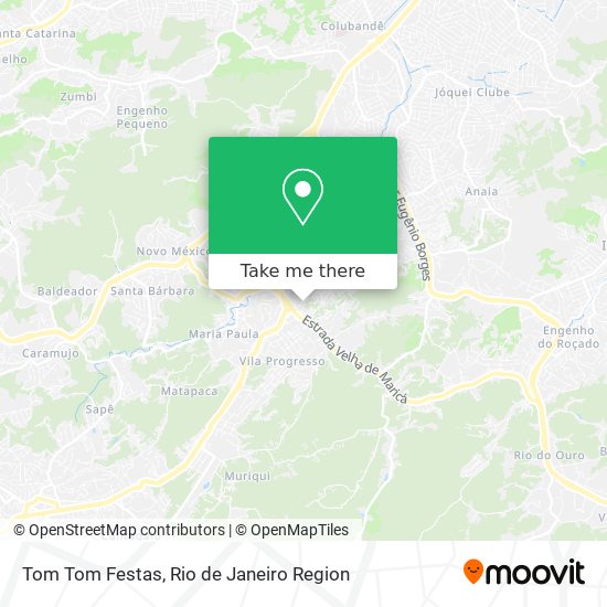 Tom Tom Festas map