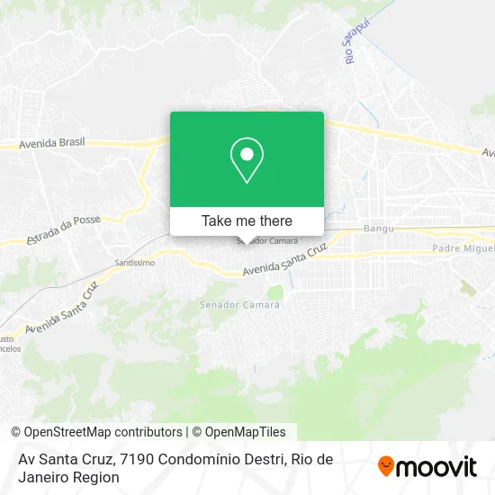 Av Santa Cruz, 7190 Condomínio Destri map