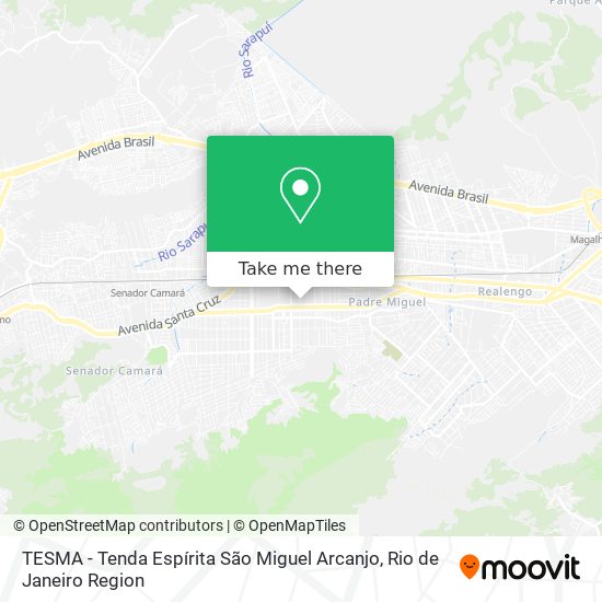 Mapa TESMA - Tenda Espírita São Miguel Arcanjo