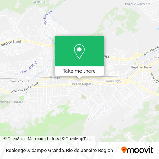 Realengo X campo Grande map