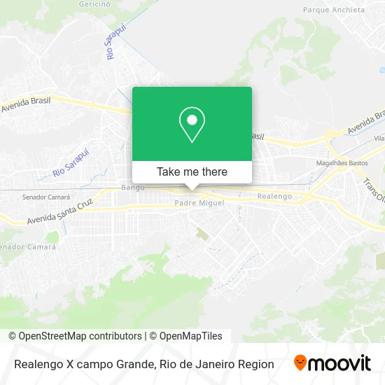 Realengo X campo Grande map