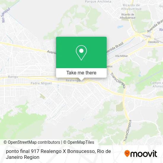 ponto final  917 Realengo X Bonsucesso map