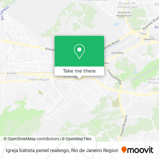 Igreja batista peniel realengo map
