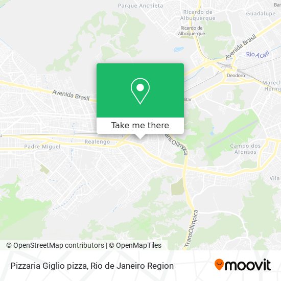 Mapa Pizzaria Giglio pizza