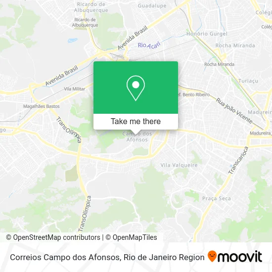 Correios Campo dos Afonsos map