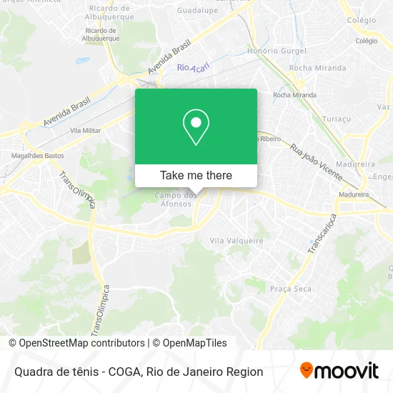 Quadra de tênis - COGA map