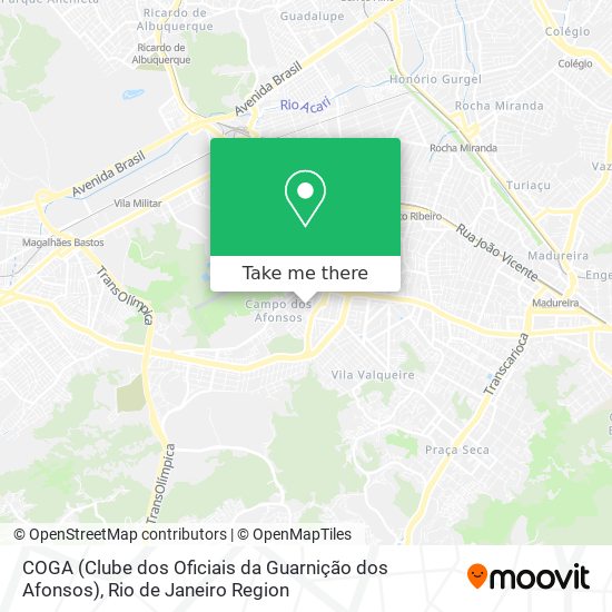 COGA (Clube dos Oficiais da Guarnição dos Afonsos) map