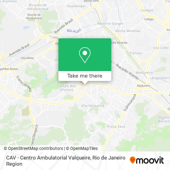 Mapa CAV - Centro Ambulatorial Valqueire