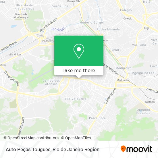 Auto Peças Tougues map