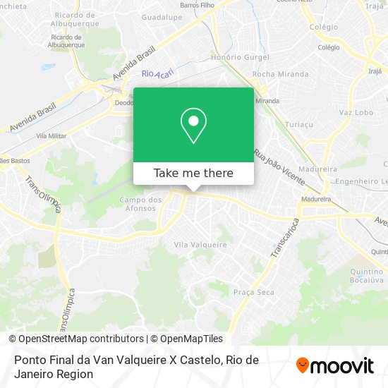 Ponto Final da Van Valqueire X Castelo map