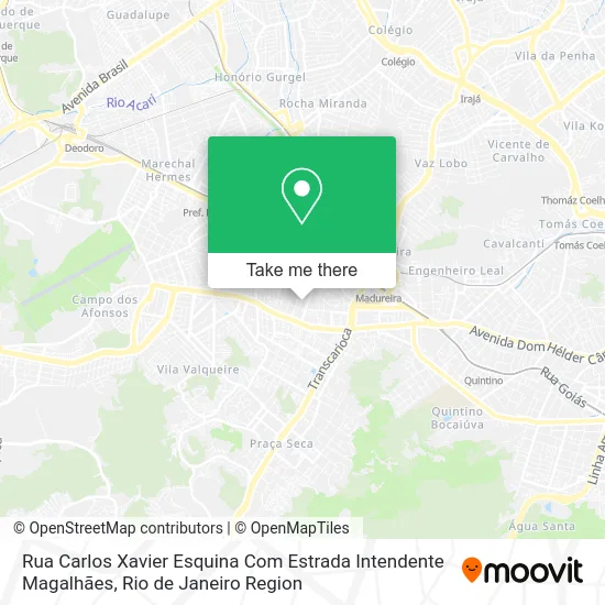Rua Carlos Xavier Esquina Com Estrada Intendente Magalhães map