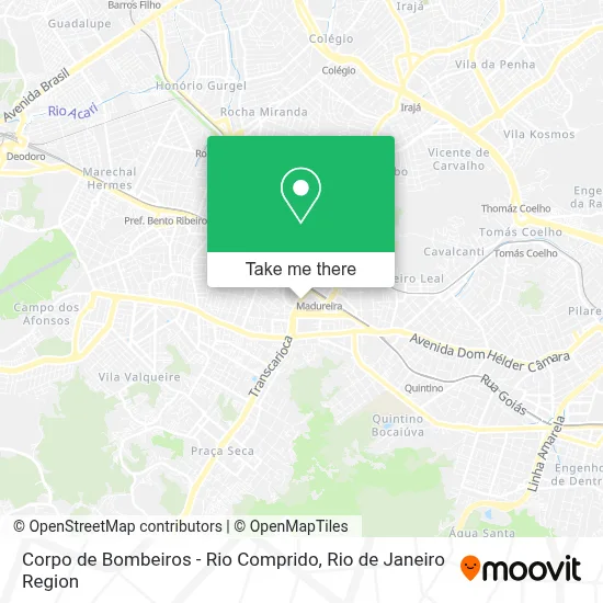 Corpo de Bombeiros - Rio Comprido map