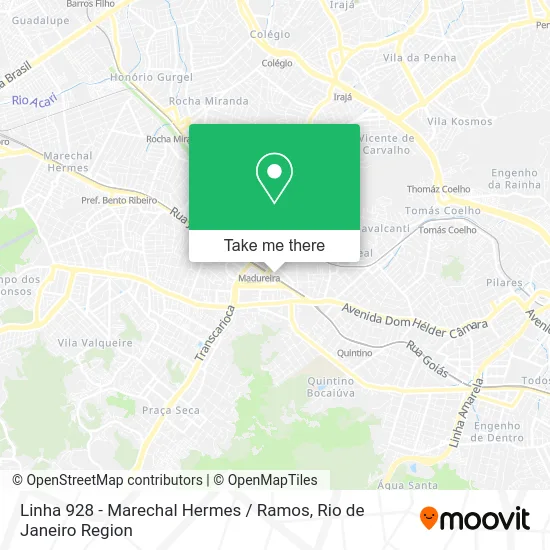 Linha 928 - Marechal Hermes / Ramos map